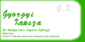 gyorgyi kapsza business card